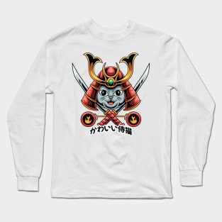 cat samurai Long Sleeve T-Shirt